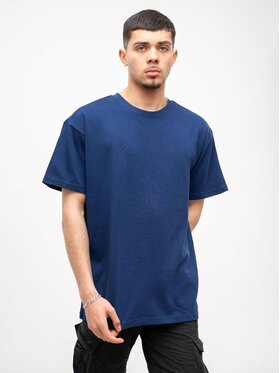 Jigga Wear Jigga Wear T-Shirt Koszulka Z Krótkim Rękawem Oversize Męska Ciemna Niebieska Jigga Wear Basic M Niebieski Oversize