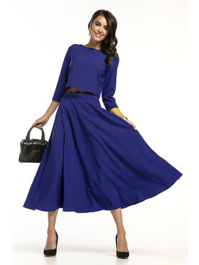 Tessita Tessita Bluzka T286 Granatowy Cropp Fit