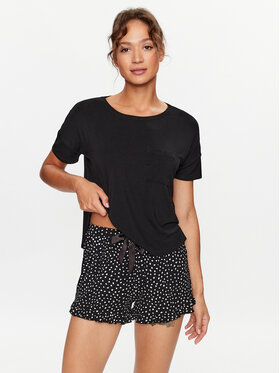 Hunkemöller Hunkemöller Pižama 203185 Juoda Comfortable Fit