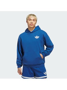 adidas adidas Bluza World Wide Hoops Niebieski jasny Loose Fit
