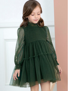 Abel & Lula Abel & Lula Rochie elegantă 5.542 Verde Regular Fit