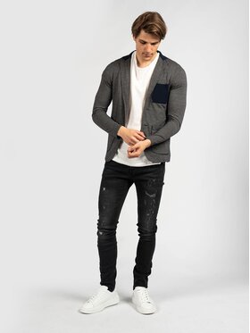 Xagon Xagon Sweter P22081 JX 2305 Granatowy Slim Fit