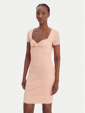 Guess Guess Každodenné šaty W6GK15 K2950 Oranžová Slim Fit