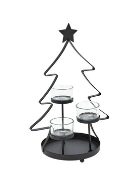 MIAhome MIAhome Świecznik metalowy Jollytree Czarny