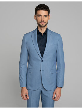 Borgio Borgio Marynarka lido Niebieski Slim Fit