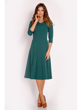 Awama Awama Abito da cocktail L014 Verde Basic Fit