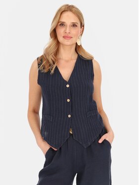 Perso Perso Kamizelka CHCE255487F Granatowy Regular Fit