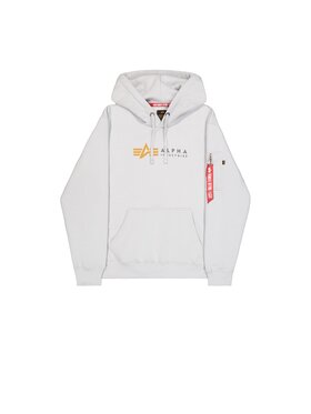 Alpha Industries Alpha Industries Bluza Alpha Label Hoodie Szary Regular Fit