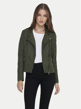ONLY ONLY Geacă din imitație de piele Ava 15102997 Verde Regular Fit