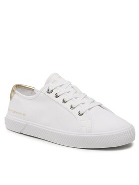 Tommy Hilfiger Tommy Hilfiger Tennis Lace Up Vulc Sneaker FW0FW06957 Blanc