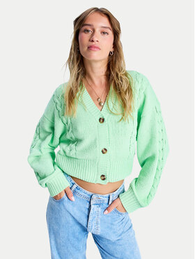 Roxy Roxy Kardigan Missing The Sun ERJSW03677 Zielony Regular Fit