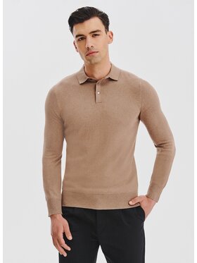 Pako Lorente Pako Lorente Sweter P25WP-2X-004 Beżowy Classic Fit