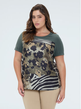Fiorella Rubino Fiorella Rubino T-Shirt G07WL009070N035 Zielony Regular Fit