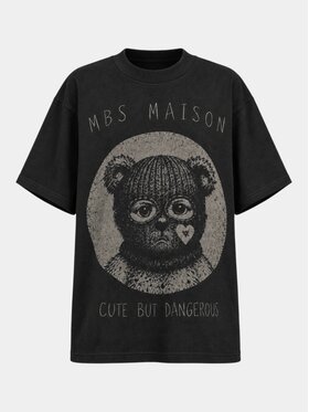 MADE BY SOCIETY MADE BY SOCIETY T-Shirt DANGEROUS - T37639 Czarny Basic Fit