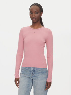 Tommy Jeans Tommy Jeans Bluse Essential DW0DW17387 Rosa Slim Fit
