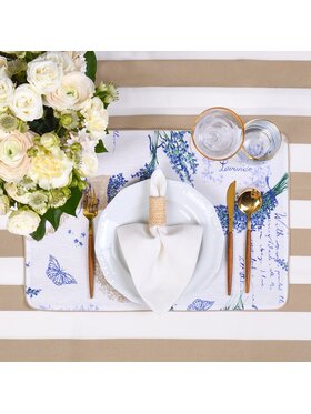 Roseberry Home Roseberry Home Podkładka na stół dwustronna Lavender & White Panama Niebieski