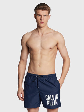 Calvin Klein Swimwear Kopalne Hlače KM0KM00794 Mornarsko Modra Regular Fit