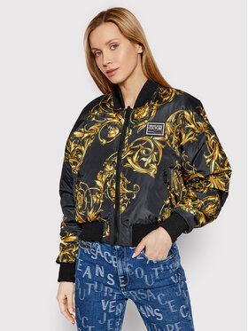 Versace Jeans Couture Versace Jeans Couture Bomber striukė Print Garland 72HAS408 Juoda Relaxed Fit