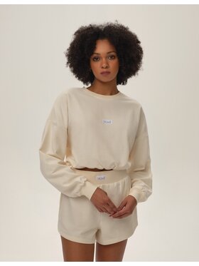Esotiq Esotiq Szorty materiałowe 42131 Biały Regular Fit