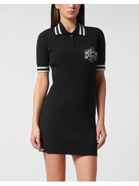 PHILIPP PLEIN PHILIPP PLEIN Sukienka dzianinowa 27243 Czarny Regular Fit