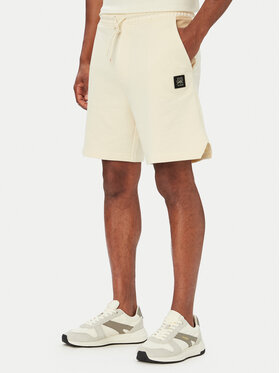 HUGO HUGO Pantalon scurți din material Despen_RB 50559712 Écru Relaxed Fit