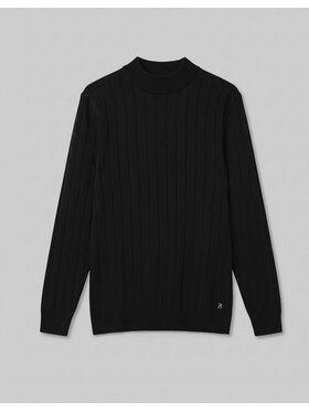 Borgio Borgio Sweter gratteri Czarny Slim Fit
