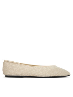 Calvin Klein Calvin Klein Balerini Square Ballerina Aop Mesh HW0HW02937 Écru