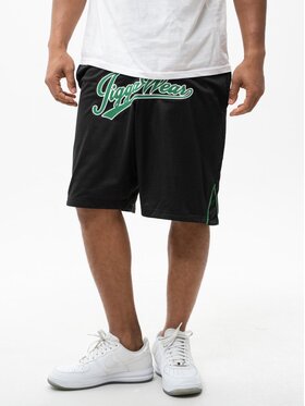 Jigga Wear Jigga Wear Szorty sportowe Krótkie Spodenki Dresowe Czarne / Zielone Jigga Wear Baseball L Czarny Regular Fit