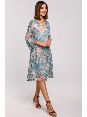 Stylove Stylove Sukienka codzienna S214 Niebieski Regular Fit