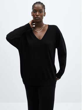 Mango Mango Sweater Vieira 57015795 Fekete Oversize