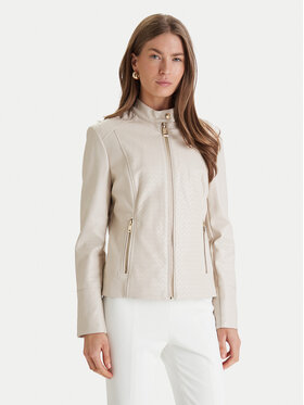 Guess Guess Яке от имитация на кожа W6RL52 WL850 Екрю Regular Fit