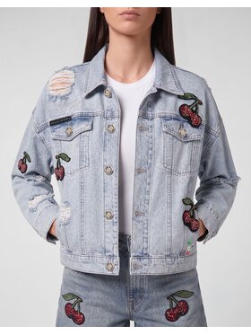 PHILIPP PLEIN PHILIPP PLEIN Jeansová bunda 31763 Modrá Regular Fit