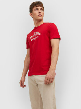 Jack&Jones Jack&Jones T-Shirt Elfen 12221421 Czerwony Regular Fit
