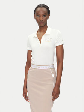 EA7 Emporio Armani EA7 Emporio Armani Polo 7W000266 AF12500 U0005 Biały Regular Fit