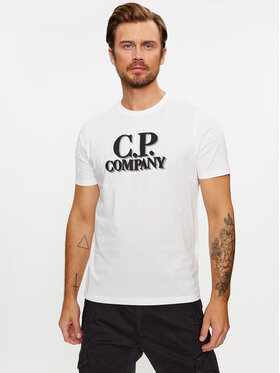 C.P. Company C.P. Company Tričko 15CMTS238A 005100W Biela Regular Fit