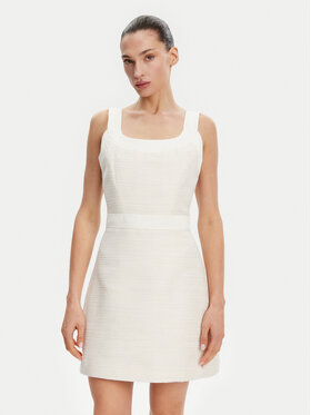 Guess Guess Ежедневна рокля W5GK77 WH610 Екрю Slim Fit