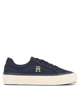 Tommy Hilfiger Tommy Hilfiger Sneakers aus Stoff Vulc Sneaker Linnen FW0FW07673 Dunkelblau