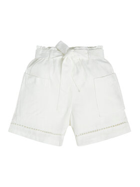 Guess Guess Szorty materiałowe J3GD03 WE8R0 Biały Relaxed Fit