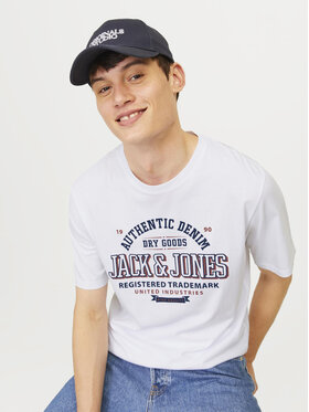 Jack&Jones Majica Logo 12254862 Bela Standard Fit