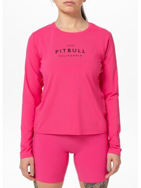 PITBULL PITBULL Koszulka techniczna Longsleeve sportowy damska AVENIDA L Różowy Regular Fit