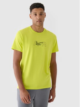 4F 4F Tričko 4FRAW24TTSHM2299-45S Zelená Regular Fit