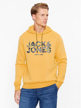 Jack&Jones Jack&Jones Džemperis ar kapuci James 12235338 Dzeltens Regular Fit