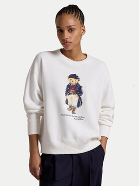 Polo Ralph Lauren Polo Ralph Lauren Džemperis ar kapuci 211947947001 Balts Relaxed Fit