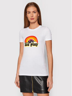 Ice Play Ice Play Marškinėliai 21I U2M0 F091 P410 1101 Balta Regular Fit