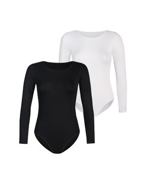 Teyli Teyli Komplet body damskie z wiskozy Longy Kolorowy Regular Fit