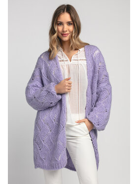 Fobya Fobya Kardigan F1971 Fioletowy Oversize