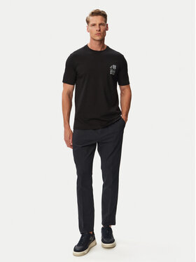 BOSS BOSS T-krekls Te_Blueprint 50566628 Melns Regular Fit