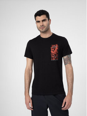 4F 4F Тишърт 4FSS23TTSHM487 Черен Regular Fit