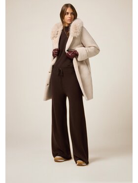 Oltre Oltre Pantaloni di tessuto P600E000059N032 Marrone Baggy Fit