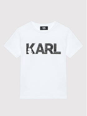 KARL LAGERFELD KARL LAGERFELD T-Shirt Z25358 S Biały Regular Fit